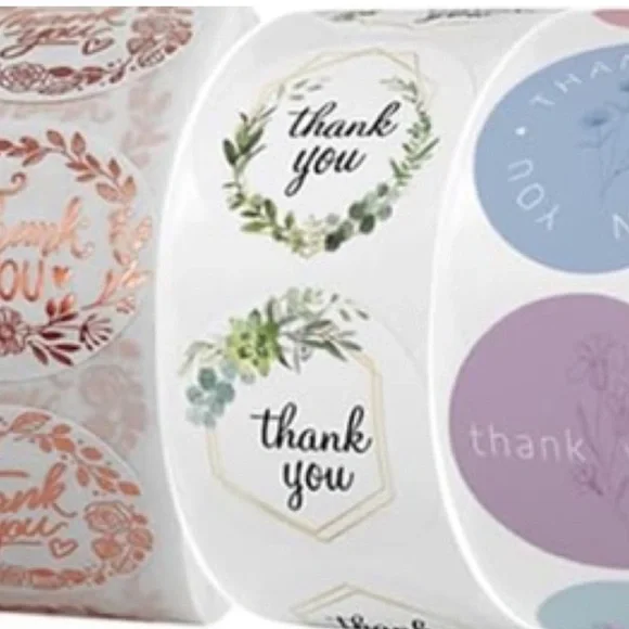 Thank You Stickers Roll 500 COUNT ROLL - RANDOM ROLL - Picture 10 of 11